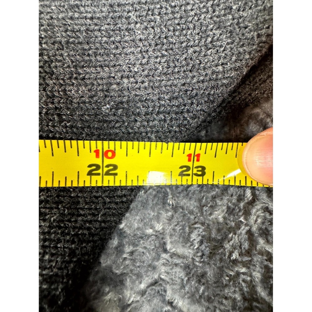 Carbon‎ 2 Cobalt Sweater Womens Large Gray Textured Knit Cotton Preppy Split Hem - Picture 2 of 6